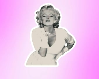 Marilyn Monroe Sticker | Classic actress | Golden age of Hollywood | movie gift