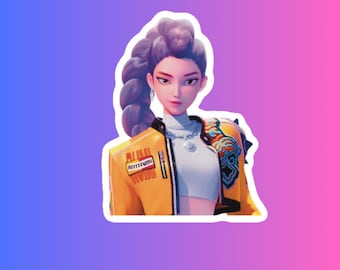 K-Pop inspired movie sticker | Movie fan gift | Anime lover present idea | Demon hunters gift | Huntrix