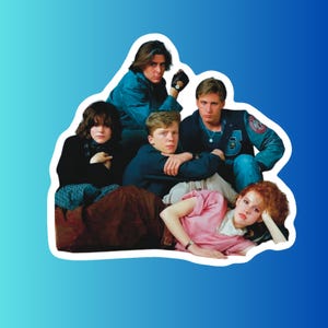 Sticker ontbijtclub | Filmsticker | Popcultuur uit de jaren 80