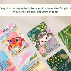 Christian Homeschool Movement Cards Bible Teaching Tool Printable Activities Sunday School Game Animal Themed Games Educational Materials Complete Set Scripture Based Learning Activities Gross Motor Development Young Children Digital