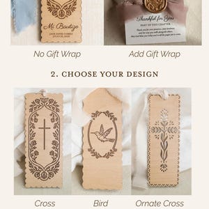 Baby Boy Baptism Party Favor Guest Gift Christening Bookmark Personalized Favor First Communion Bulk Souvenir Girls Engraved Cross Keepsake image 8
