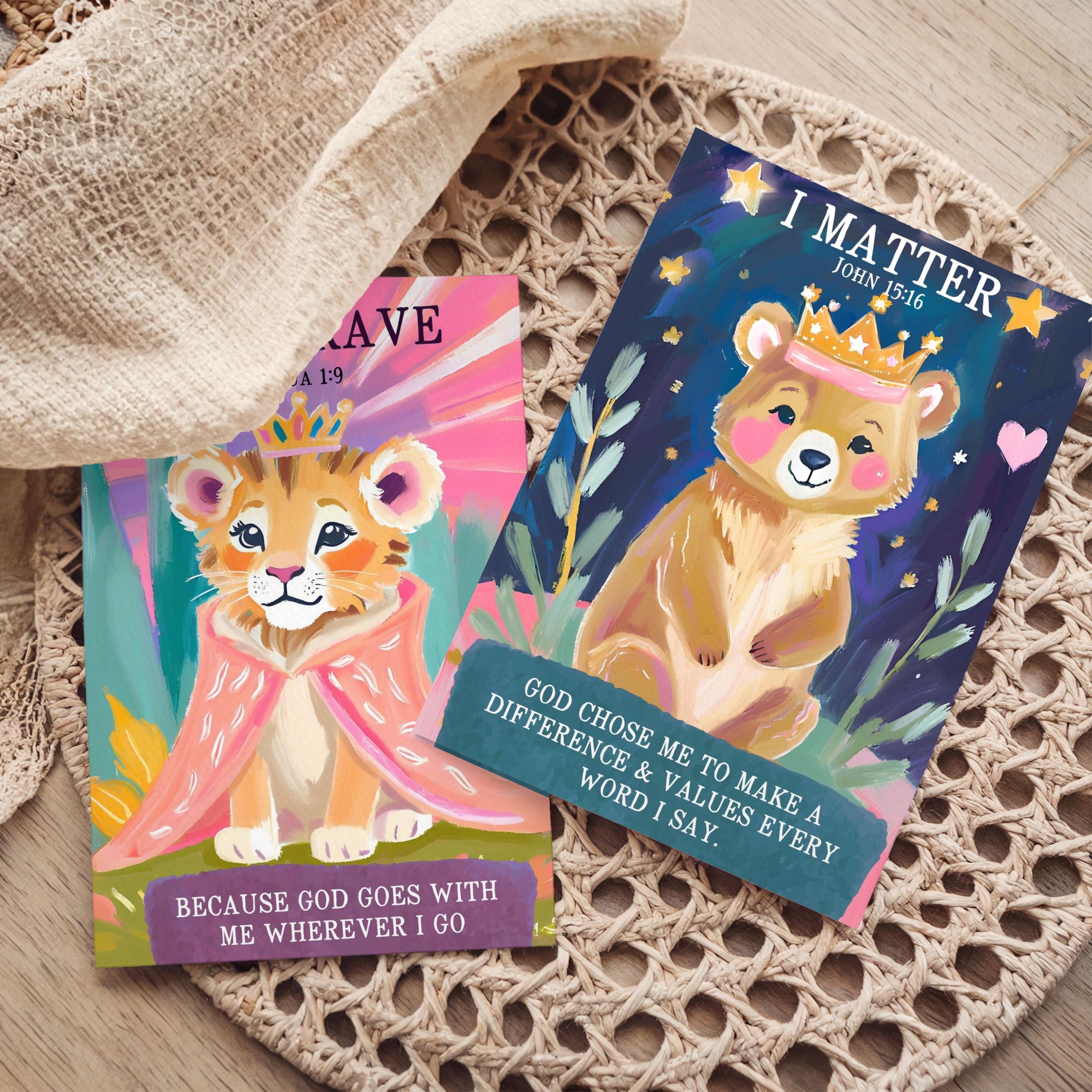 Christian Affirmation Cards for Kids Homeschool Prayer Printable Bible ...