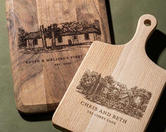 Aangepast familiehuis Vaderdagcadeau voor kookliefhebber idee Sentimenteel Charcuteriebord Gepersonaliseerd keukendecor gegraveerd met geheugen