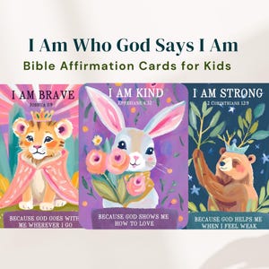 Kristna bekräftelsekort för barn, hemundervisning, bön, utskrivbar bibelvers, bekräftelseaktivitet, förskolebibel, identitetskort