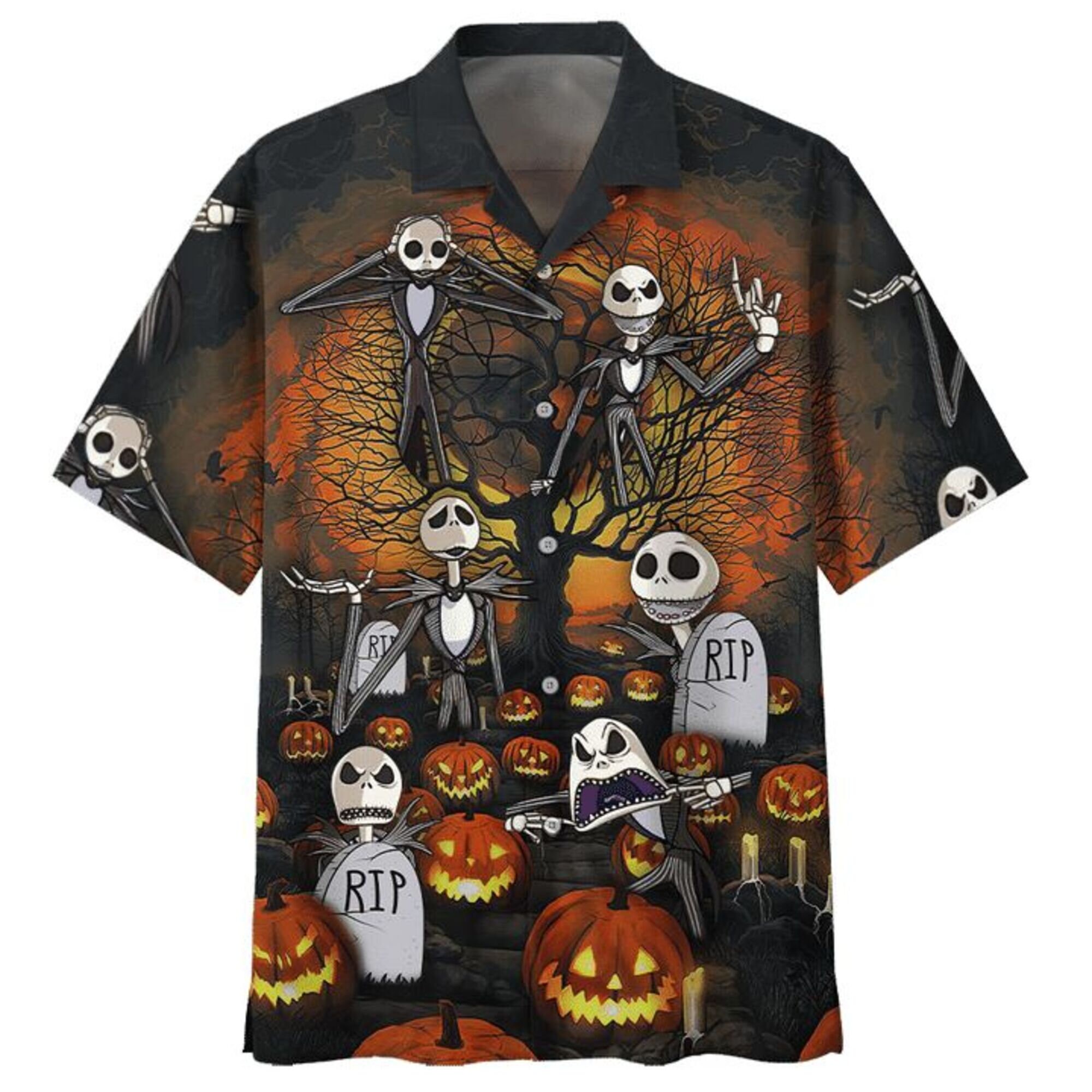 Happy Halloween Jack Skellington Hawaiian Shirt Happy Halloween Jack Skellington Hawaiian Shirt
