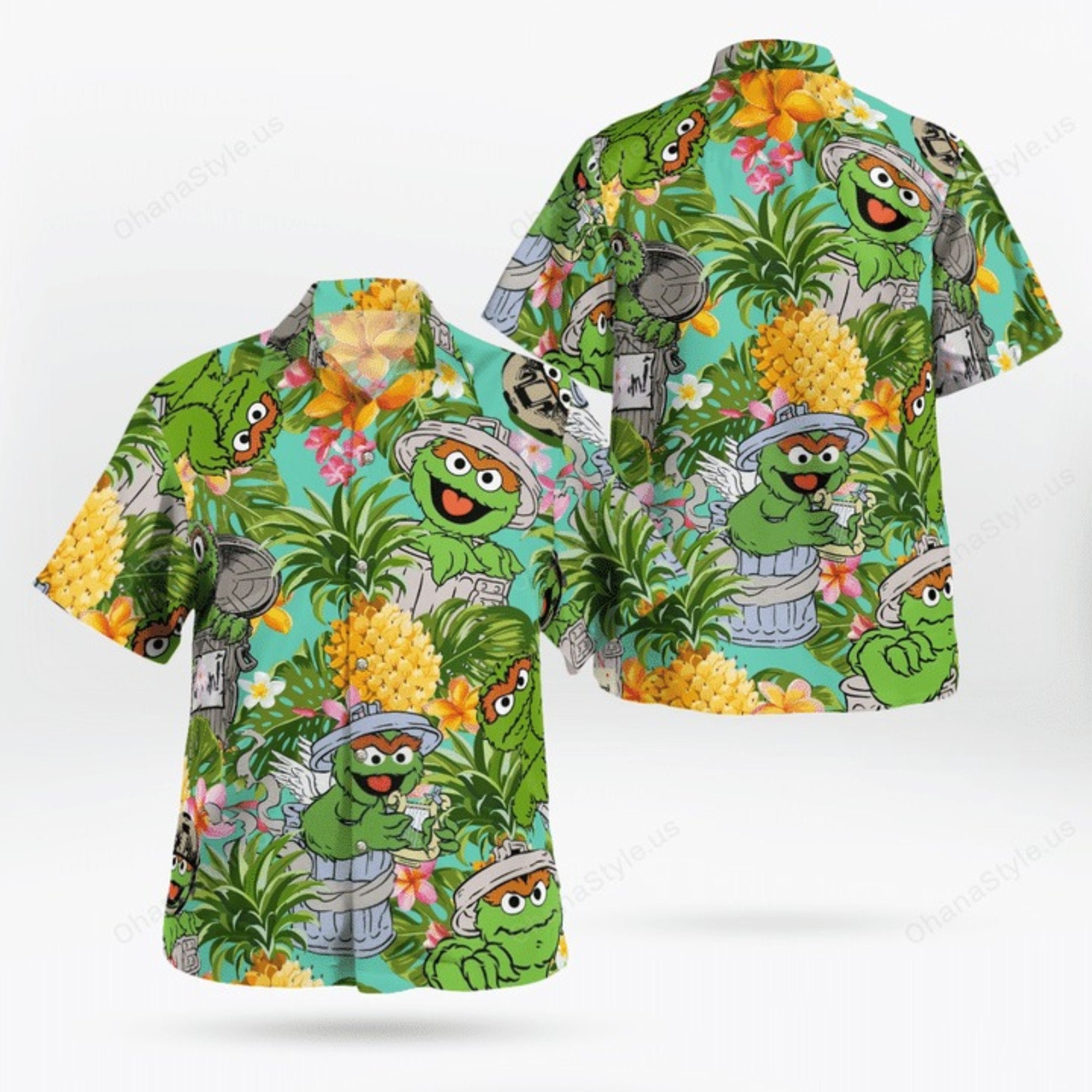 Oscar The Grouch Muppets Hawaiian Shirt Oscar The Grouch Muppets Hawaiian Shirt