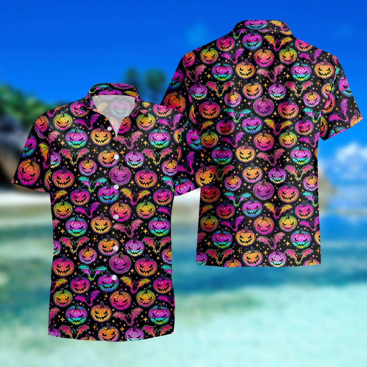 Discover Halloween Purple Glowing , Halloween pumpkin king hawaiian