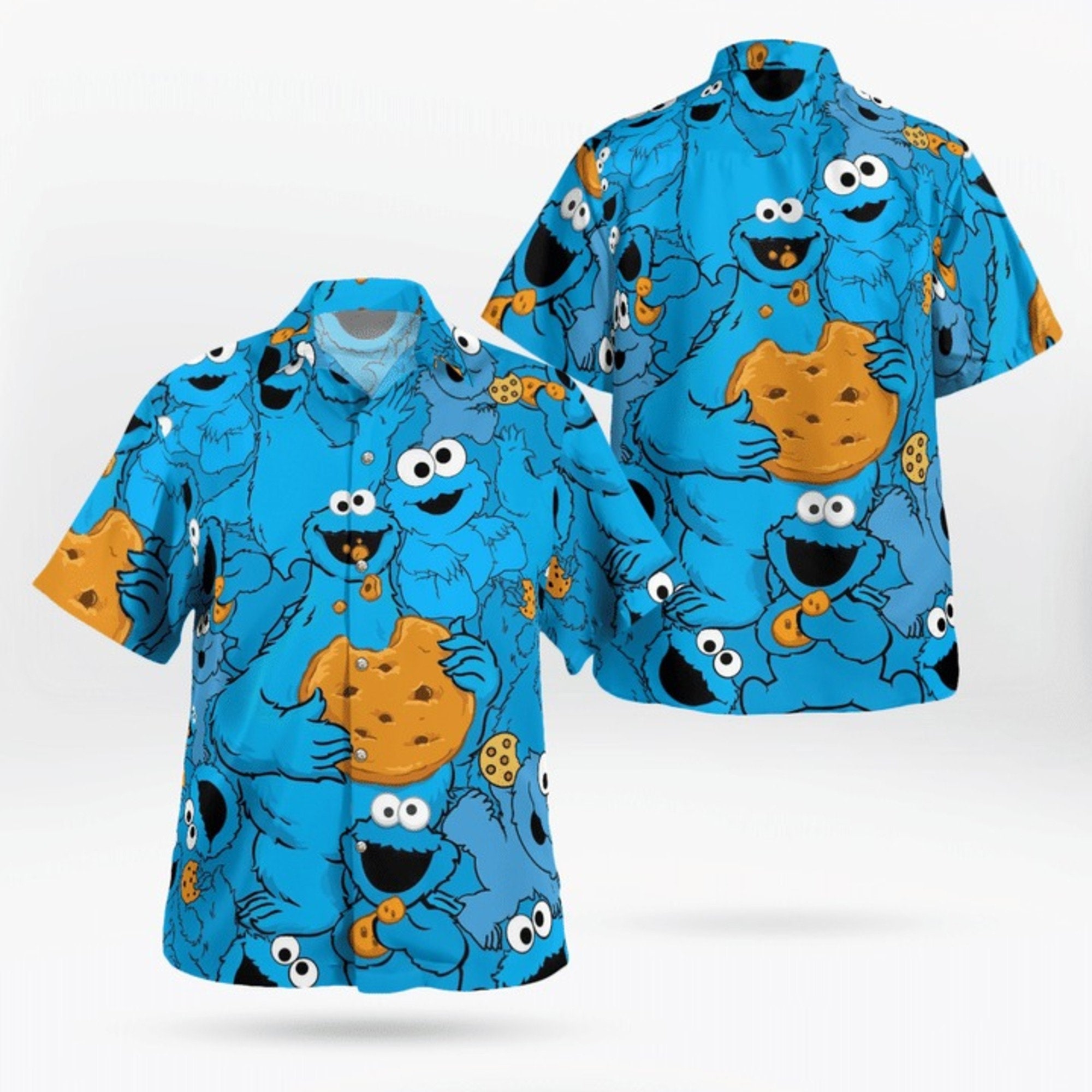 Discover Cookie Monster Muppets Tropical Hawaiian Shirt