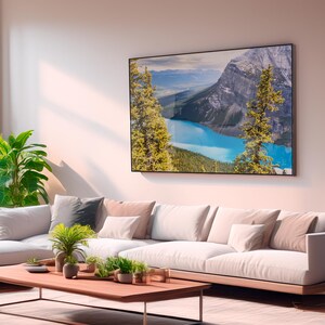 Lake Louise Wall Art – Printable Canada Nature Photography, Turquoise Lake & Mountains, Digital Landscape Download, Scenic Print