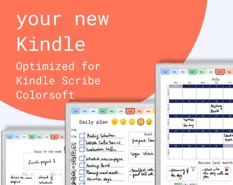 Kindle Scribe 2025, 2026 Planner – Boost your productivity - Daily Pages, Weekly & Monthly Overview with planner and feedback