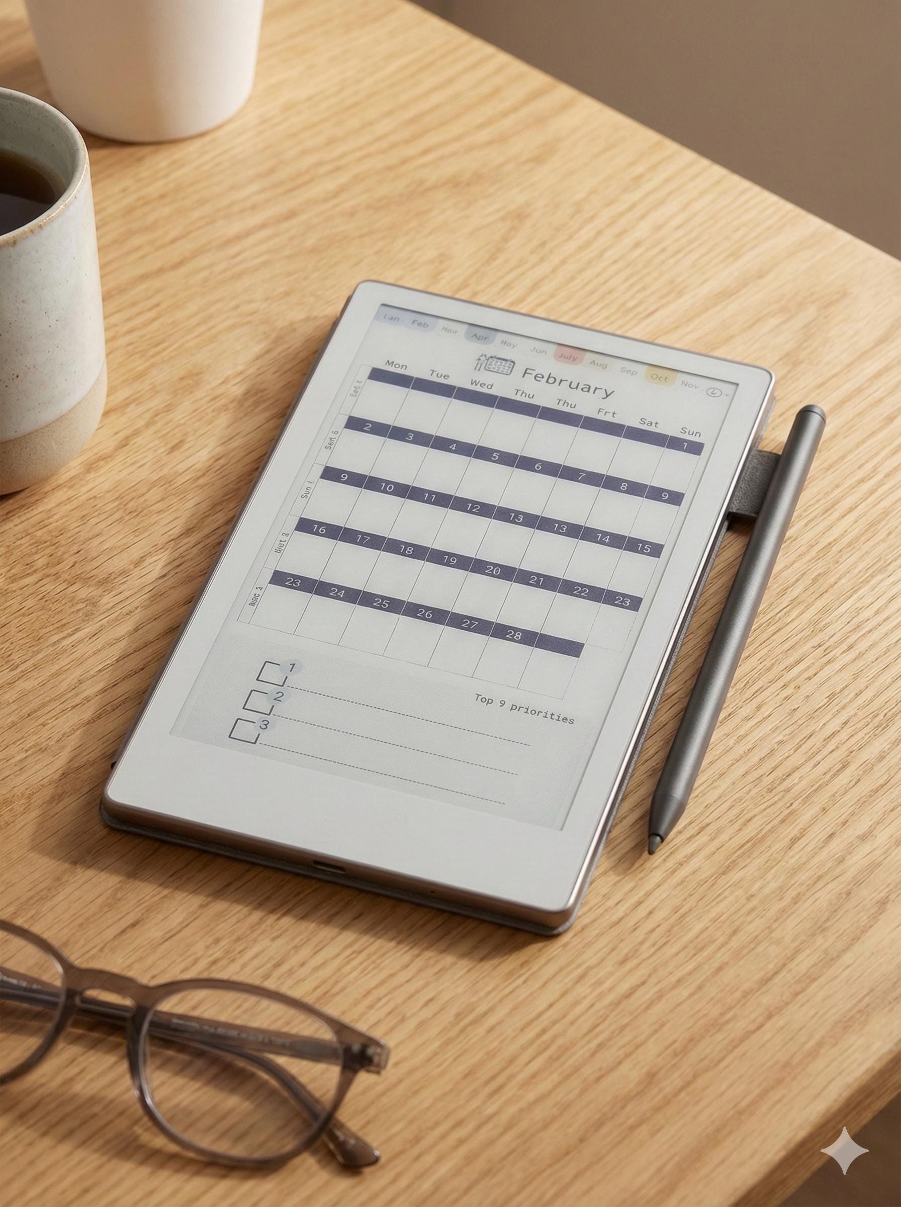 2026 Digital Planner for Remarkable Paper Pro Move (7.3") | Hyperlinked ...