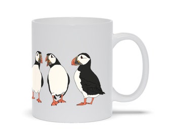 A Circus Of Atlantic Puffins Mug in 15oz Or 11oz