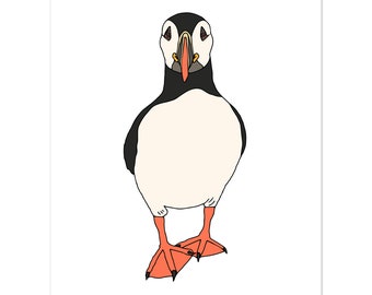 Atlantic Puffin Stickers - Set Of 5 Different Stickers.