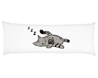 Lazy Sleeping Cat Large Body Pillow