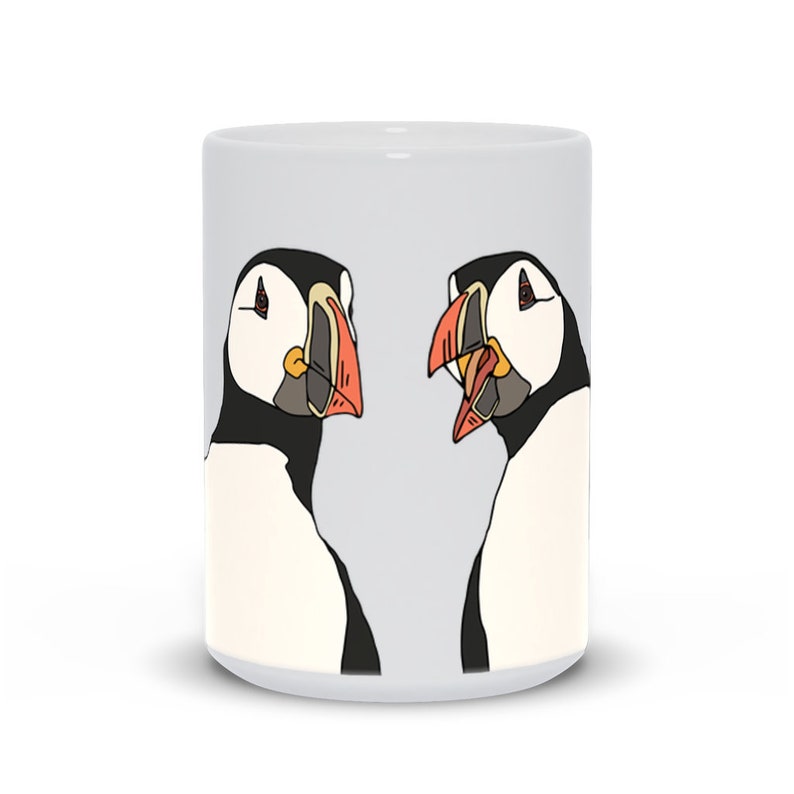 Chattering Atlantic Puffin Mug 11oz or 15oz mug image 1