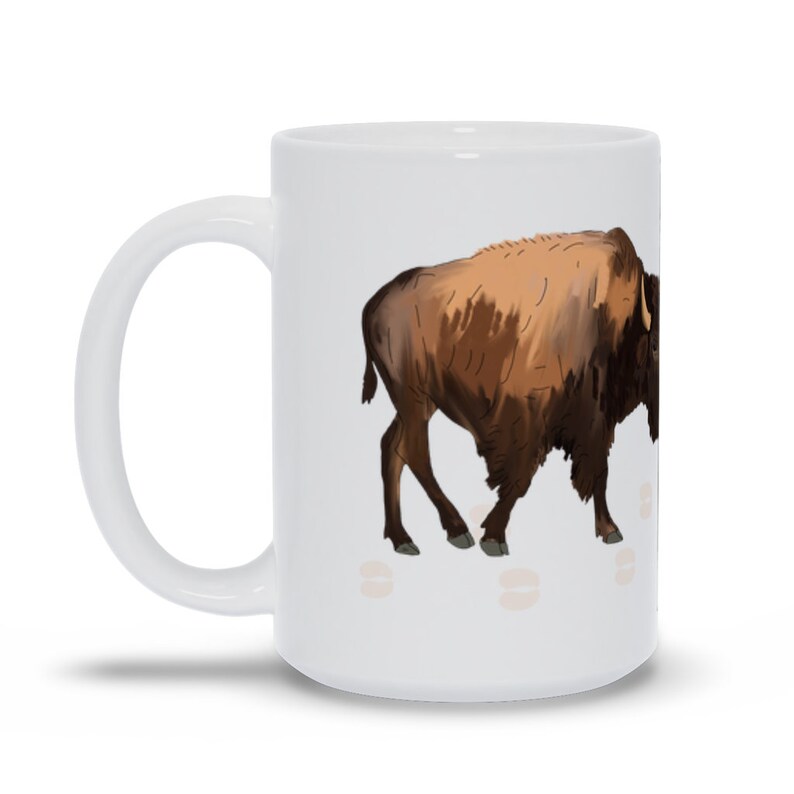 Born To Roam Bison American Buffalo Coffee Mug Or Tea Mug 11oz Or 15oz image 5