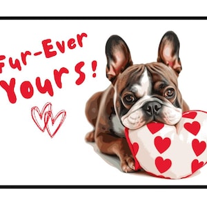 ¡Para siempre tuyo! Tarjeta de felicitación de amor imprimible / Tarjetas de amor canino para esposos, esposas, novias, novios y todos los amantes de los perros