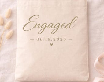 Personalized Canvas Tote Bag, Bridesmaid & Bride Gift, Custom Name Tote, Wedding Favor Bag, Bachelorette Tote, Natural Cotton Tote
