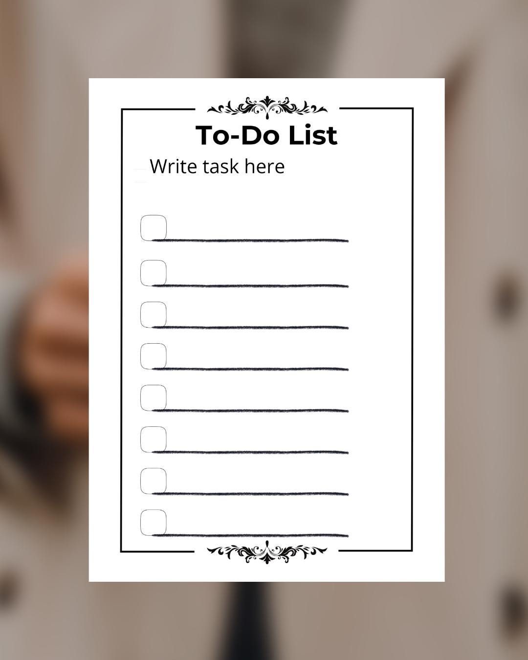 Minimalist To-do List Printable | A4 Task Planner PDF | Simple Daily ...