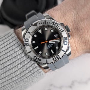 Watch MOD Custom full grey Diver 40mm Automatic Sapphire crystal - Case FREE!