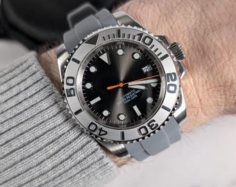 GREnTiNS 36 Mm / 39 Mm Case Di Orologio In Vetro Zaffiro Compatibile For NH35 NH35A NH36 NH36A Compatibile For ETA2836 2824 Compatibile For Miyota 8205 8215 82 1A DG281 Caso Lucido A 3 Move - Foto 2