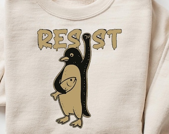 Penguins Protest Tariffs Shirt, Funny Tariffs Shirt, Funny Penguin Graphic Tee, Political Satire Shirt, Democrats Gift, Hands Off Penguins