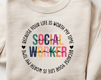 Sozialarbeiter Sweatshirt, motivierendes Shirt, Sozialarbeit Shirt, Sozialarbeiter Wertschätzung, Sozialarbeiter Geschenk, Sozialarbeit Abschluss T-Shirt