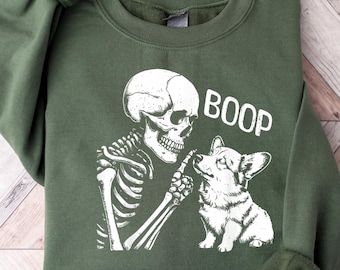 Funny Halloween Dog Sweatshirt, Skeleton Sweatshirt, Funny Dog Skeleton Shirt, Halloween Dog Lover Sweatshirt, Cute Skeleton Dog Shirt