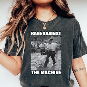 Bernie Sanders,Fight Oligarchy Tour Shirt, Political Activism T-Shirt,1963 Arrest Photo, Rage Against The Machine, Resistance Tee,Anti Trump