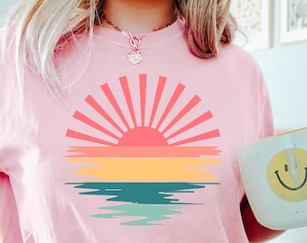 Retro Sunset Shirt, Sunshine Shirt, Nature Lover Shirt, Vintage Summer Shirt, Retro Summer Vibes Shirt, Gift For Sunset Lover