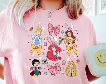 Disney Princess Cute Ribbons And Bows T-Shirt, Disney Princess Coquette Bow Shirt, Disney Princess Shirt, Magic Kingdom WDW Disneyland Tee