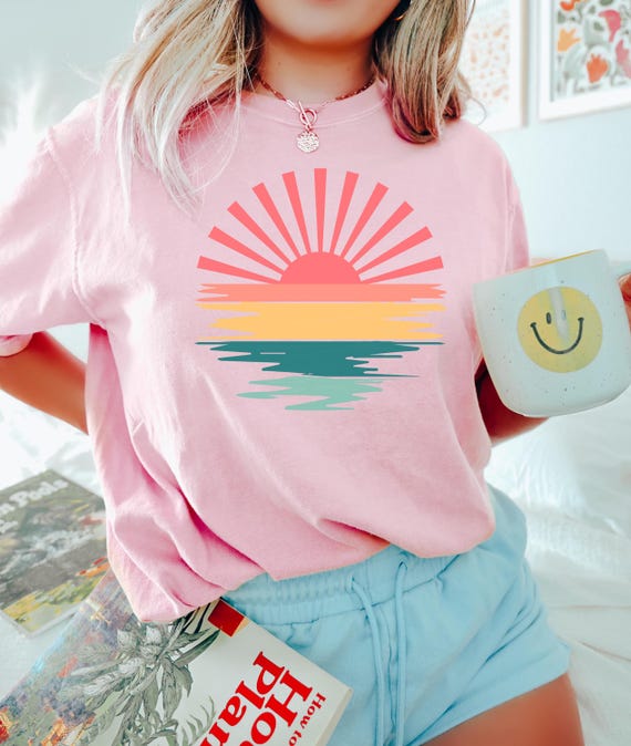 Retro Sunset Shirt, Sunshine Shirt, Nature Lover Shirt, Vintage Summer Shirt, Retro Summer Vibes Shirt, Gift For Sunset Lover