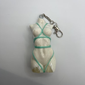 Shibari rope bondage keychain - Large 4” - goddess figure feminine bondage art (B GRADE)