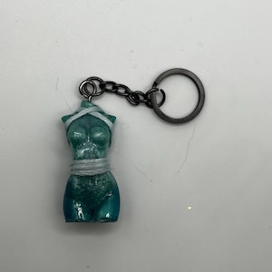 Shibari rope bondage keychain - Small 1.5” - goddess figure feminine bondage art