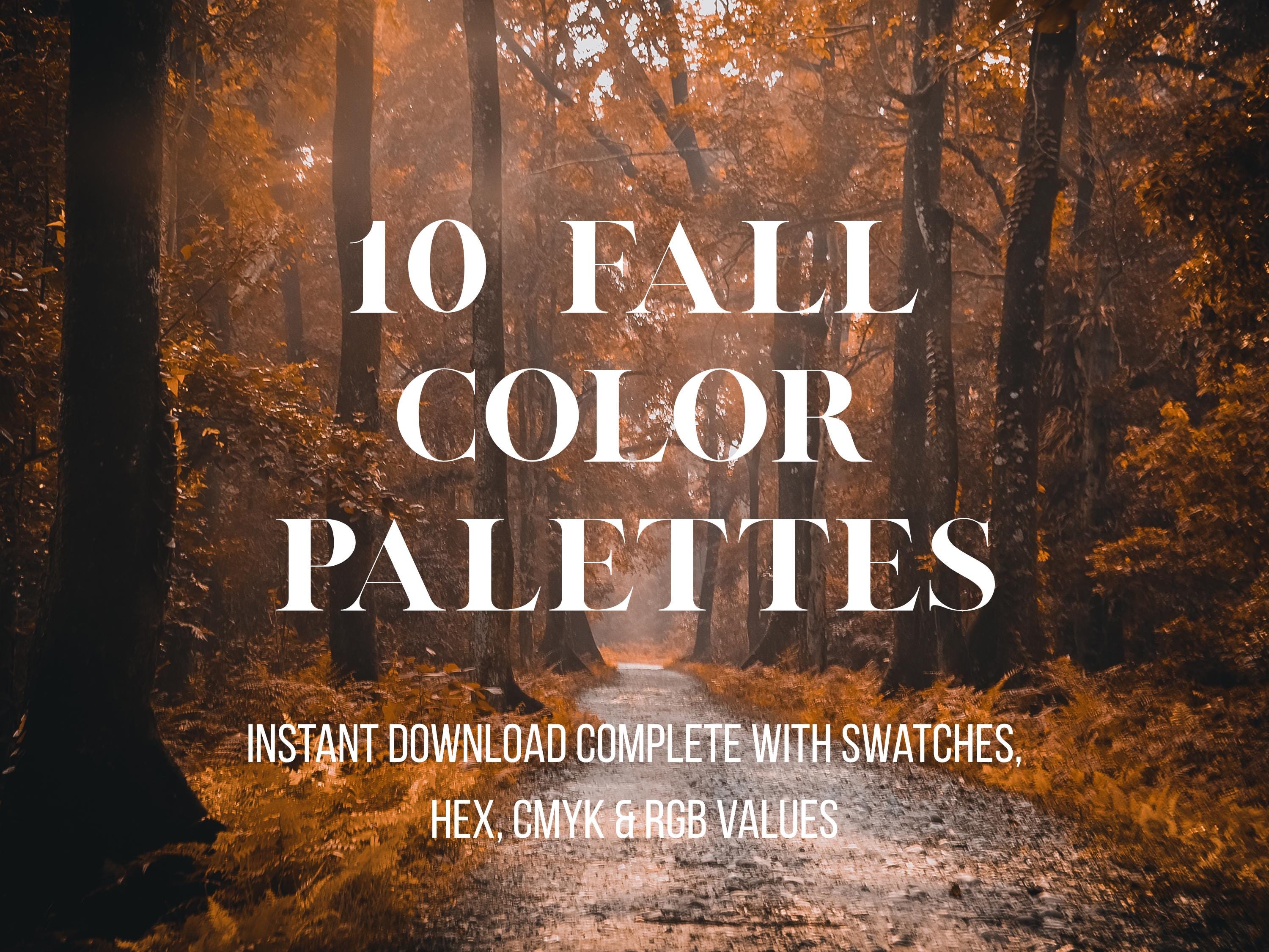 Autumn Color Palette Bundle | 10 Hex Codes for Canva (digital Download ...