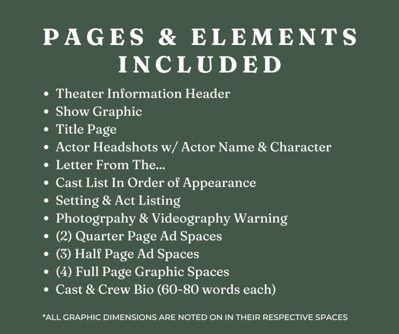 Editable Theatre Program Template for Plays Canva Stage Production