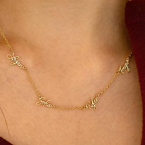 Multiple Name Necklace for Mom, Two Name Necklace, Three Name Necklace, Family Name Necklace, Mother Necklace, Birthday Gift for Grandma