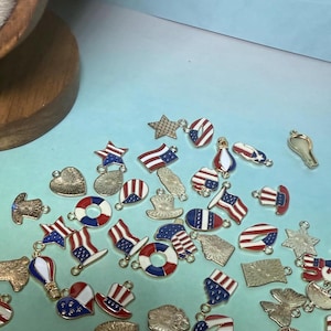 USA flag charms