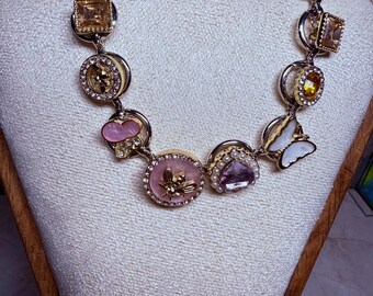 Y2K choker met hart en vlinder