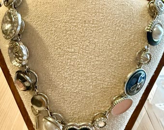 Vintage punk button choker