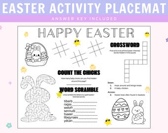 Easter Placemat – Fun Easter Printable for Kids!