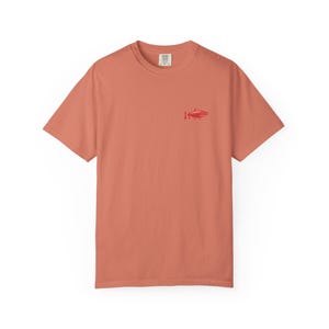 Minimalist Salmon Fishing T-shirt, Unisex Tee, Outdoor Fishing Apparel, Fishing Lover Gift, Nature Graphic Shirt