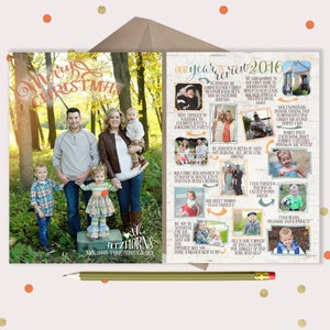 Birch Year in Review Christmas Photo Cards - 2 sided