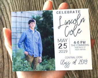 Graduation Tear Off Announcements  · Notepad printing option · Customize to your colors · Photo Graduation Invitations