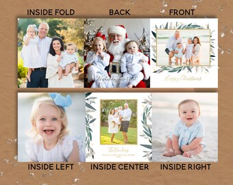 tri fold christmas cards greenery and gold custom holiday cards folded custom designed christmas cards - Tri Fold Christmas Cards tri fold christmas cards greenery and gold custom holiday cards folded custom designed christmas cards - Tri Fold Christmas Cards
