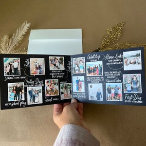 Jaaroverzicht Kerstkaarten · Aangepaste gevouwen 5x7 kerstkaarten · voeg 21 foto's van je jaar toe!