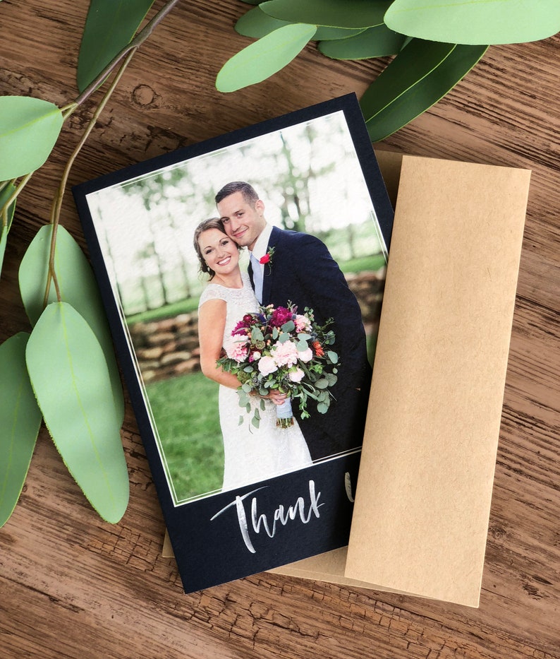 Wedding Thank You Cards Custom Wedding Thank You Card Etsy