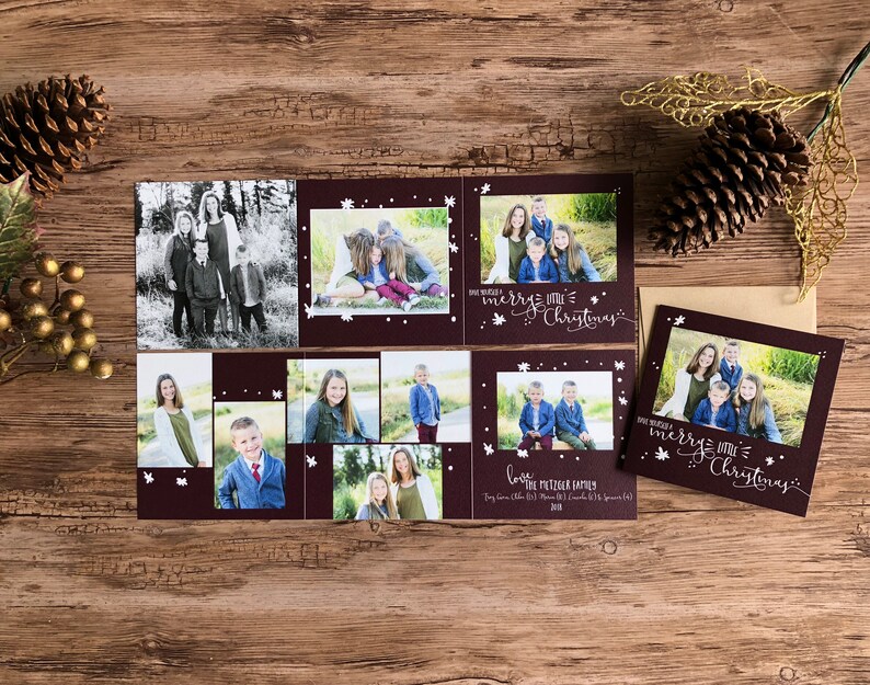 Christmas Cards TriFold Custom Photo Christmas Cards 9 Etsy
