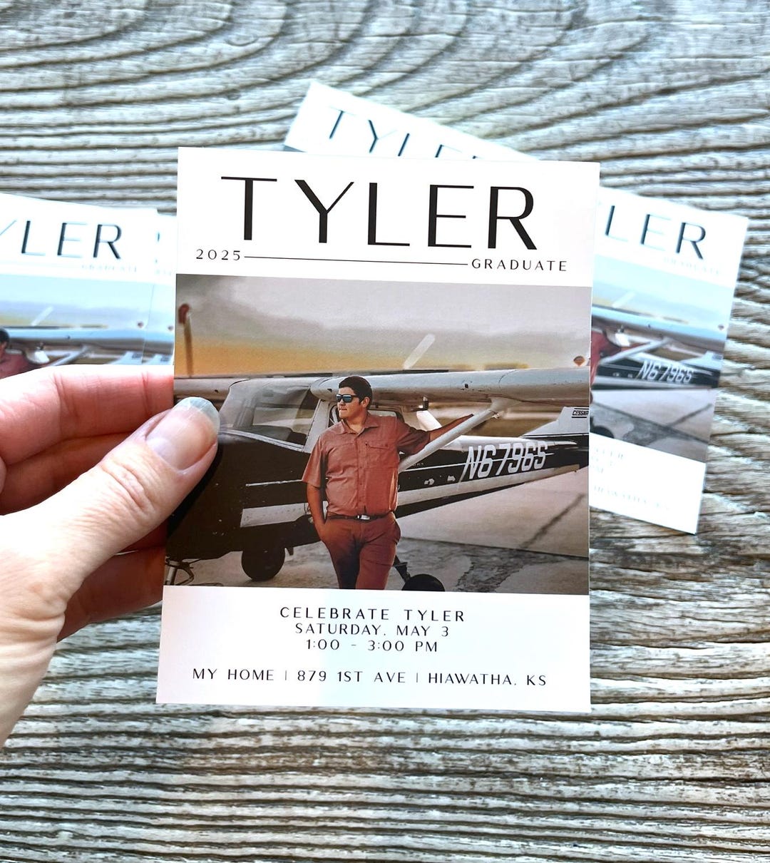 Photo Tear off Graduation Notepad Invitations · Big Name Graduation ...