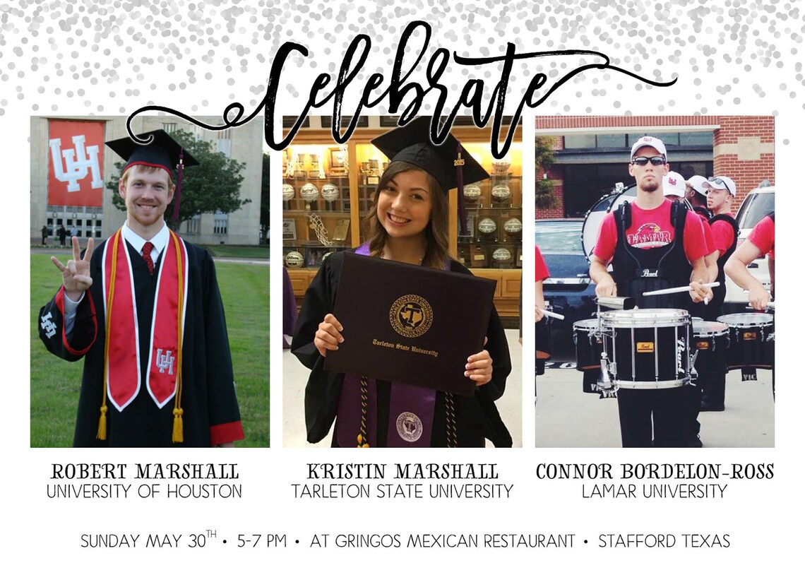 Graduation Invitations Multiple Graduates Graduation Party Etsy